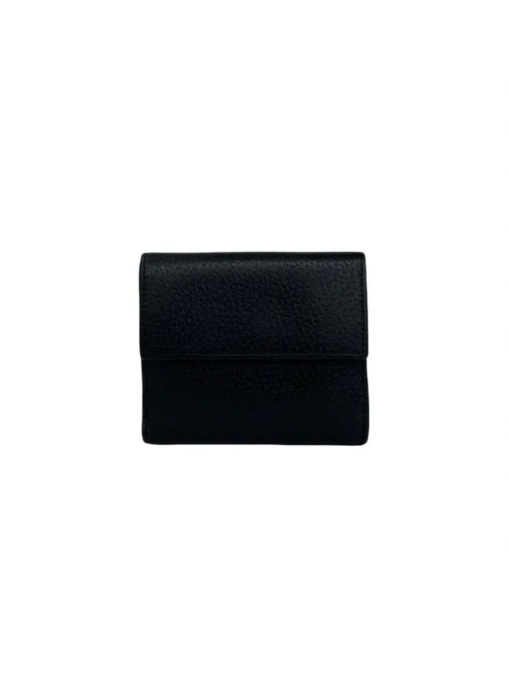 Gucci Logo Leather Bifold Wallet Mini Billfold Coin Purse Black - Picture 2 of 9
